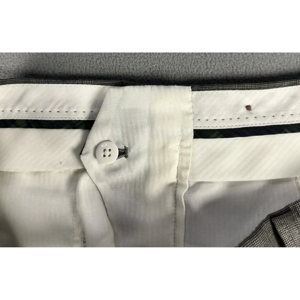Lauren Ralph Lauren Pants Slacks Mens 33x32 Grey Glen Plaid Wool Old Money
